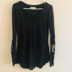 NWOT Black Swan Lace Long Sleeve Top